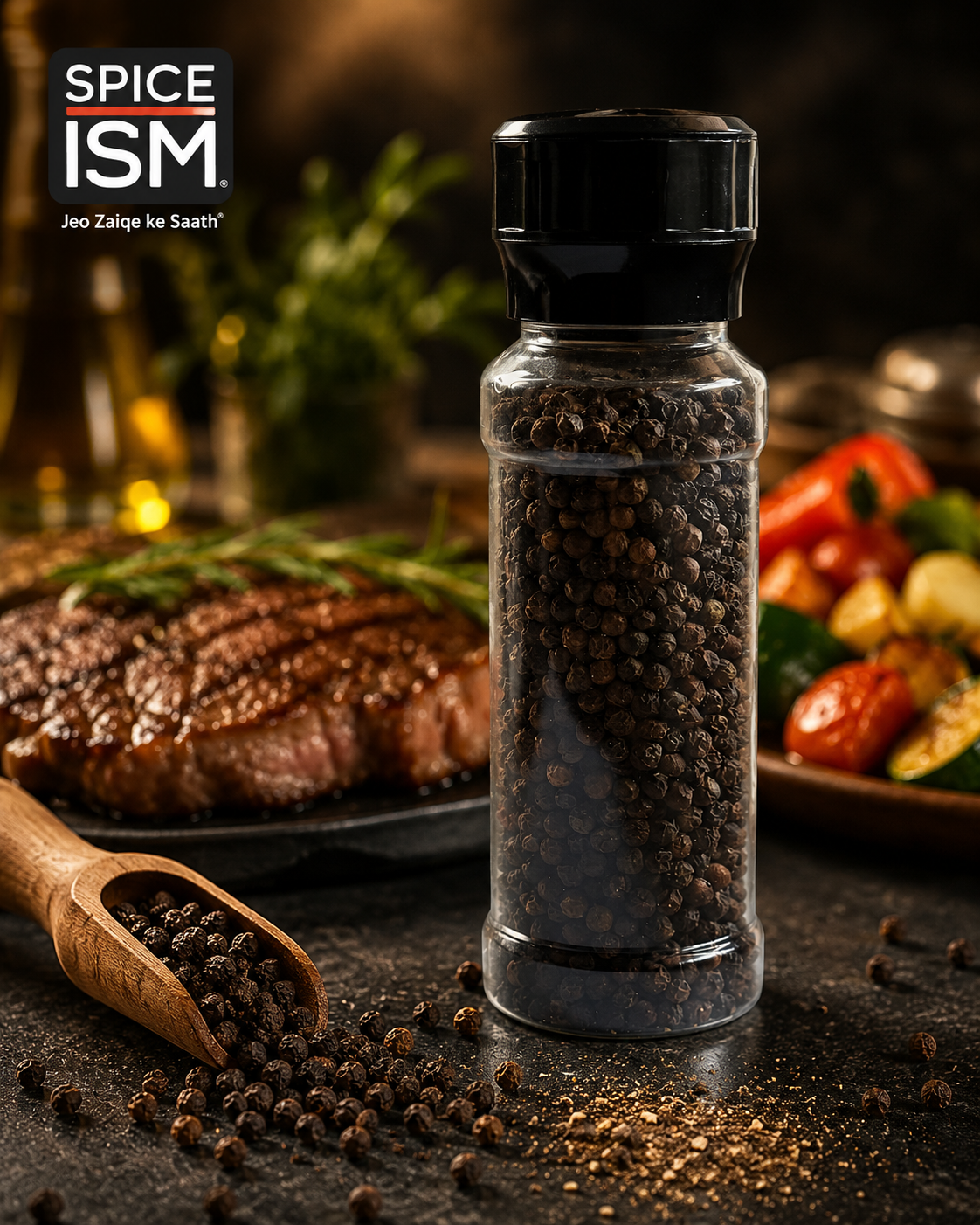 Black Pepper Whole (Crusher Bottle)