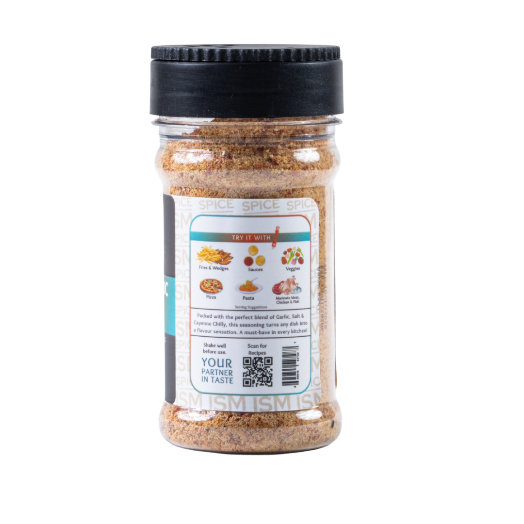 Spicy Garlic Salt used on grilled chicken and pasta β all-purpose garlic seasoning