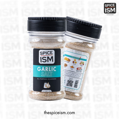 Garlic salt sprinkled on fries, eggs, and vegetables – savoury flavour