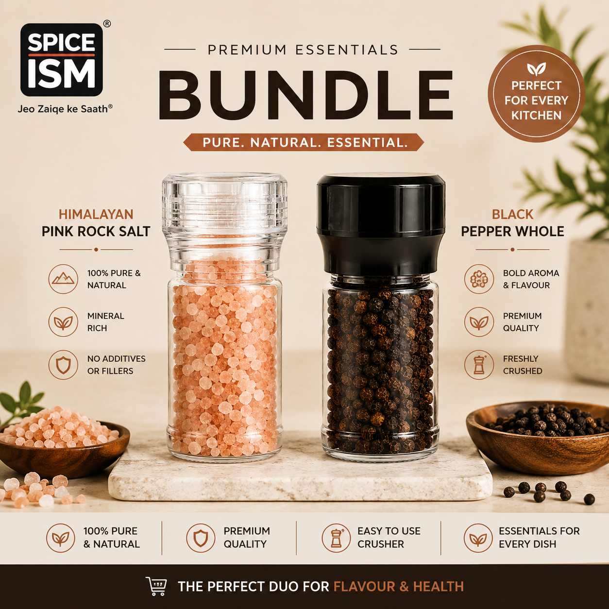 Salt & Pepper Crusher Bottle Bundle (Small)
