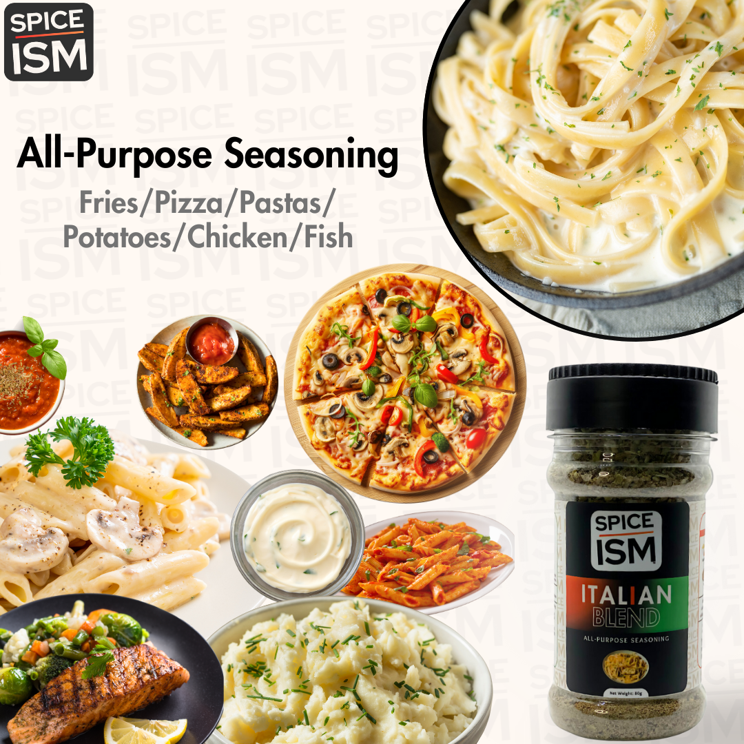 Spiceism Italian Blend used for salads, chicken, and sauces
