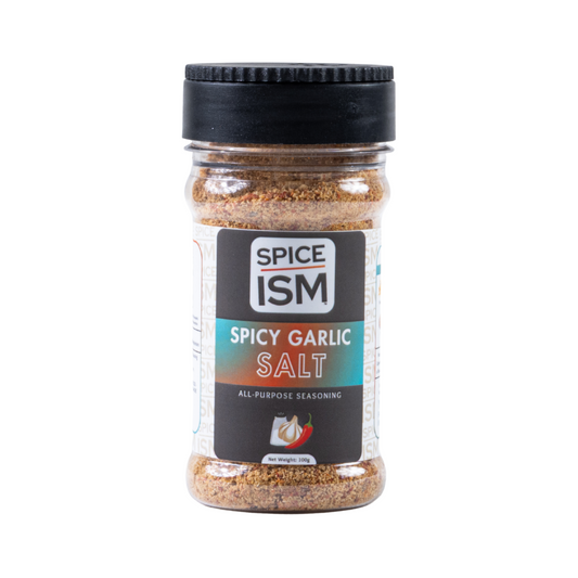 Spiceism Spicy Garlic Salt bottle – bold and flavorful seasoning blend