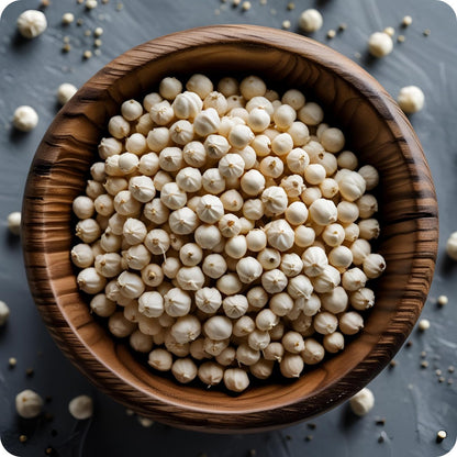 White peppercorns for continental cooking and creamy recipes
